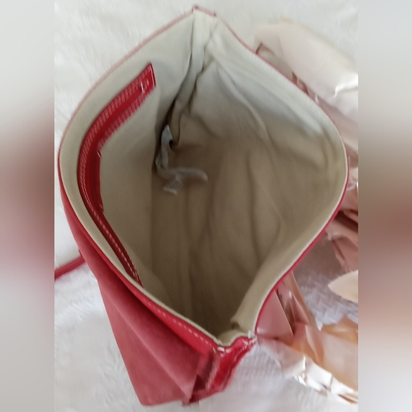 NWOT Zara Basics Red Leather Clutch - Picture 13 of 16